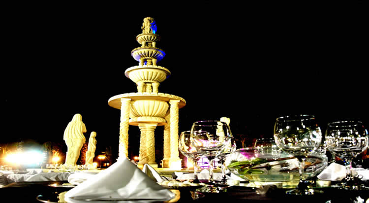 iluminacion de salones, toldos, fuentes, etc.